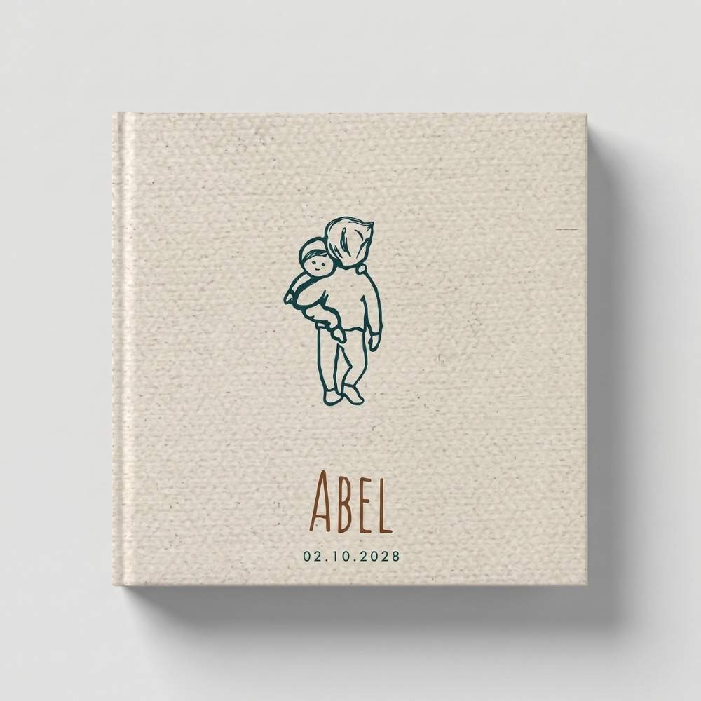 Kraambezoekboek lijntekening broertjes