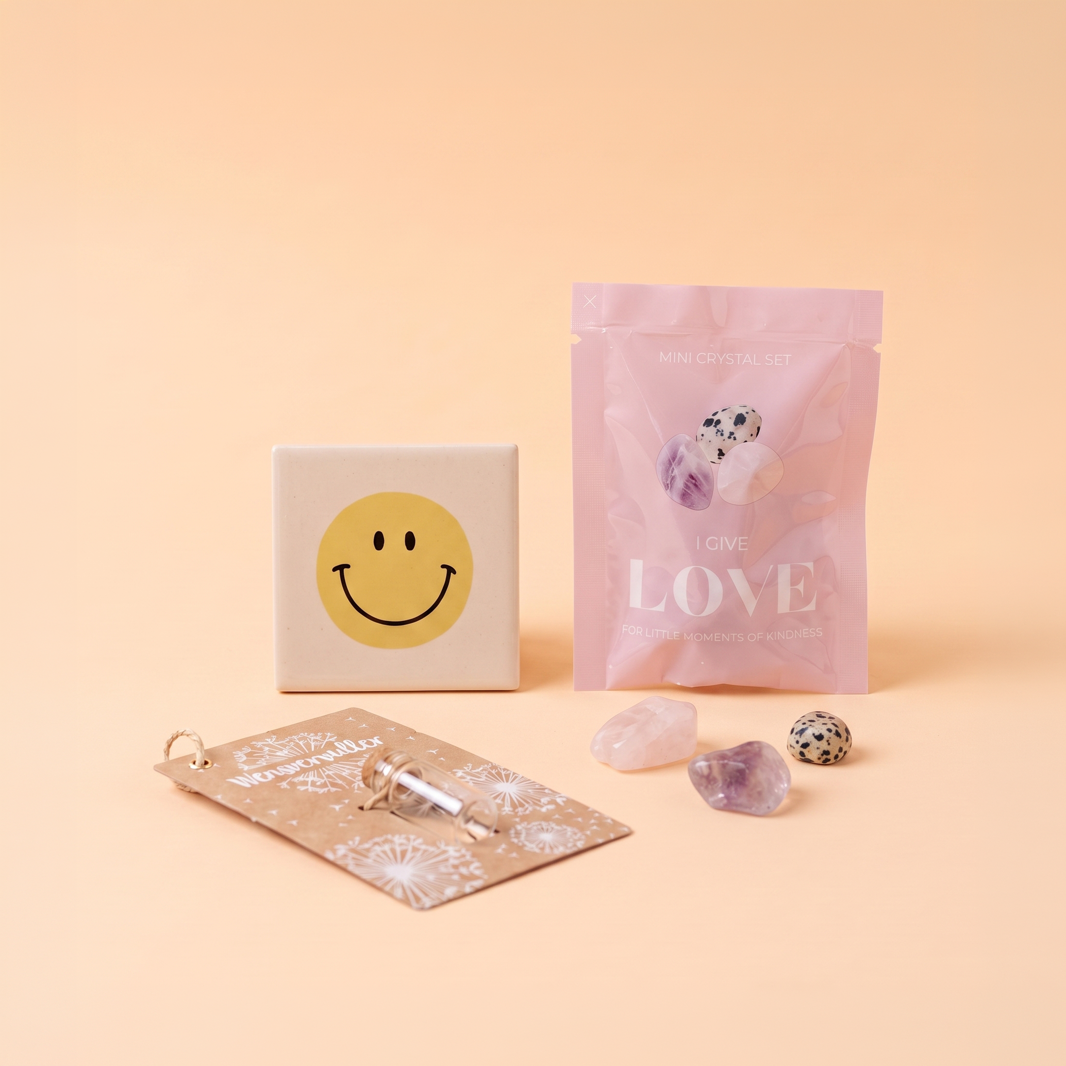 Klein gebaar 'smiley' cadeaupakket verjaardag