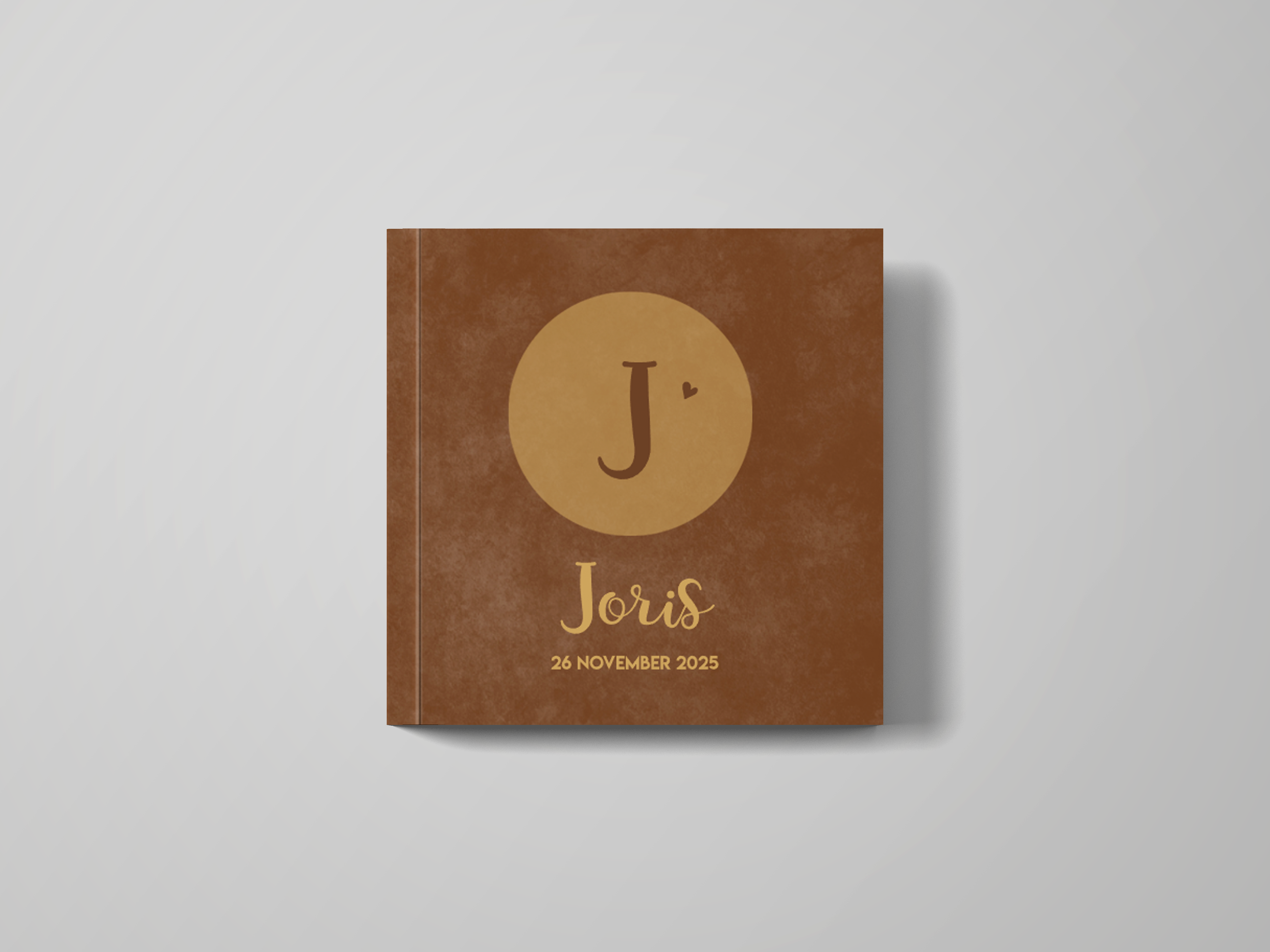 Kraambezoekboek velvet look met bruin