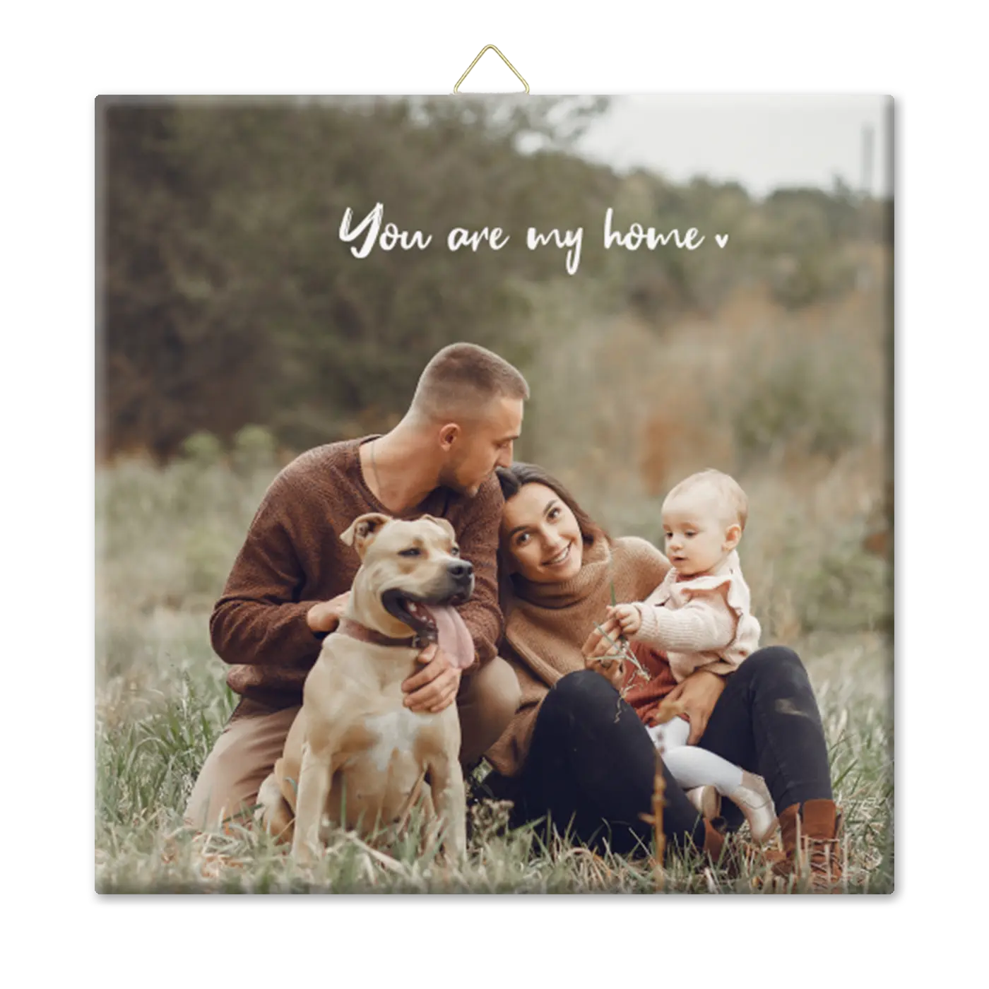 Tegeltje met retro foto