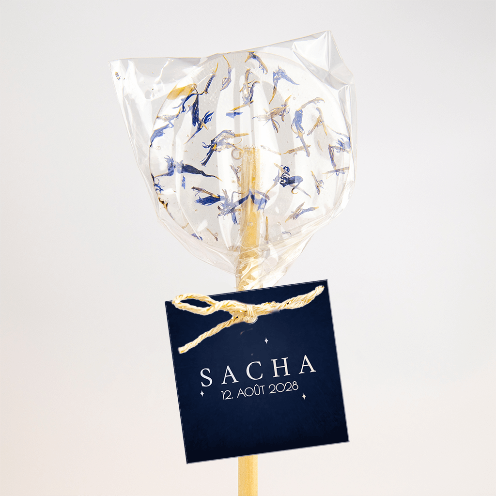 Étiquette avec film holographique et étoiles 16 pièces