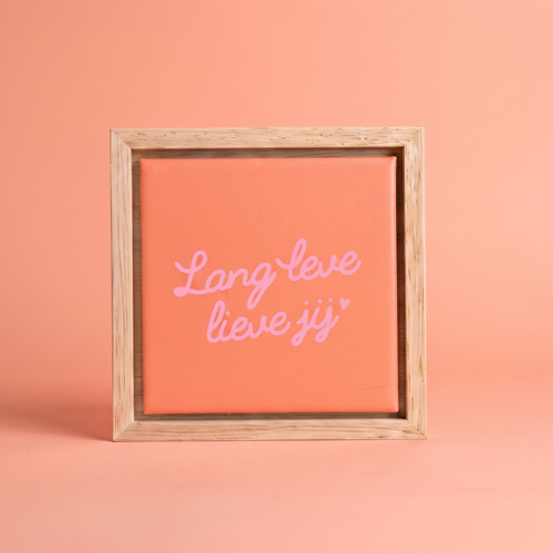 Tegeltje lieve jij houten lijst verjaardag