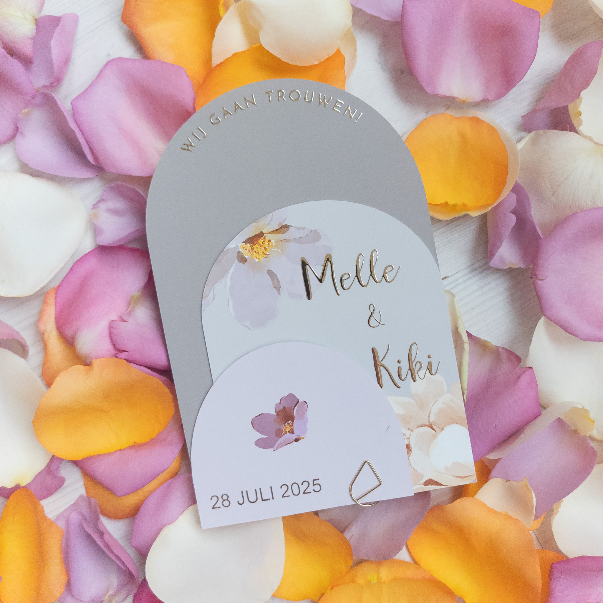 trouwkaart set met bogen