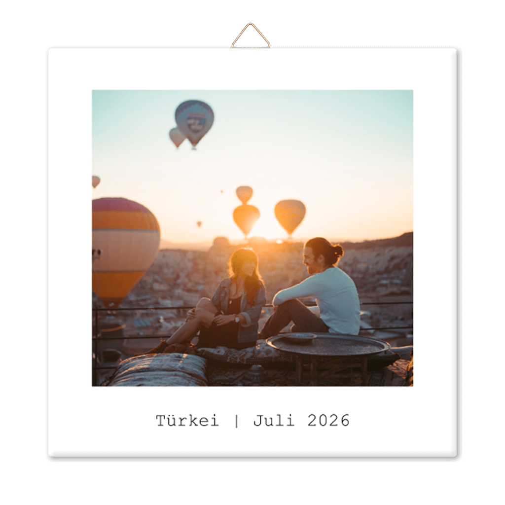 Personalisierbare Fotofliese "Urlaubserinnerungen"