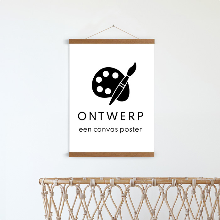 Ontwerp zelf een staande canvas poster