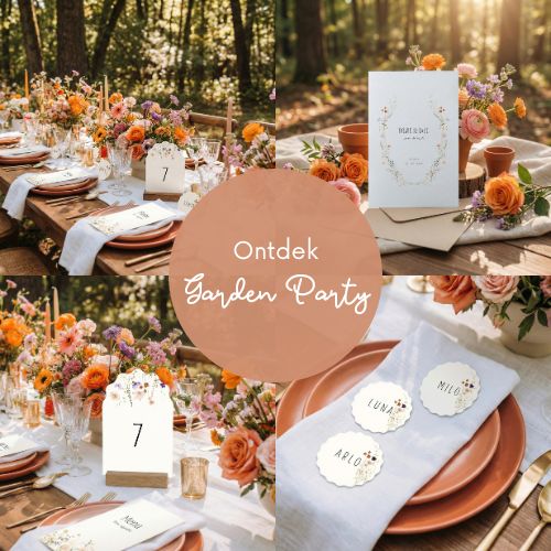 Trouwdrukwerk stijl Garden Party