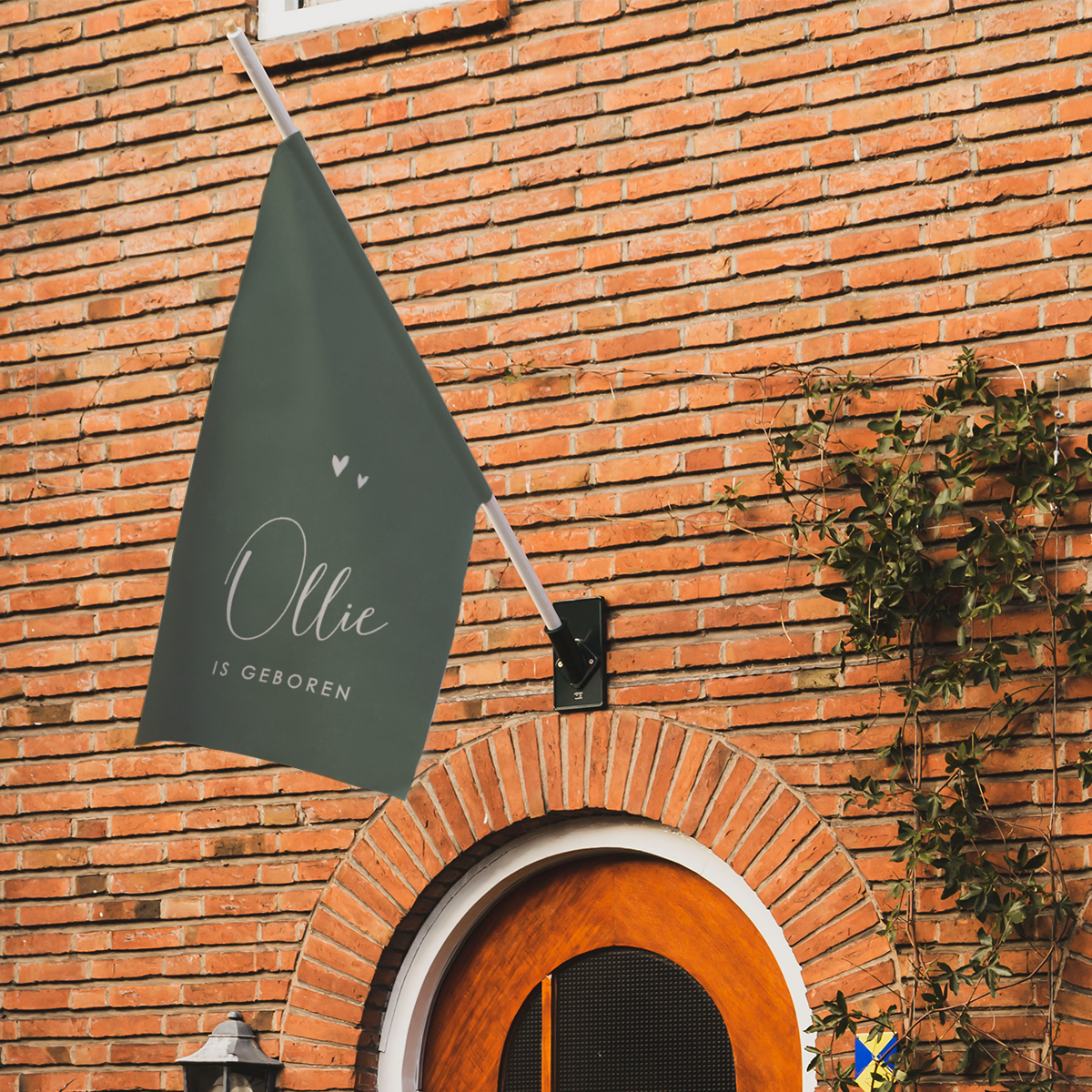 Geboortevlag jongen groen