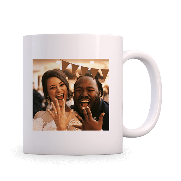 Personalisierbare Tasse mit Foto mit Girlande