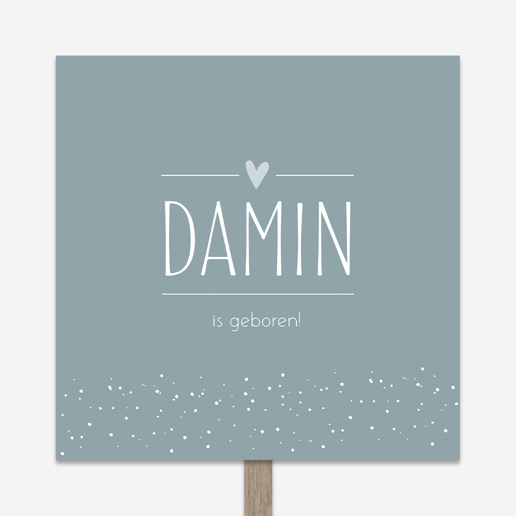 Tuinbord Blauw Stippen Wit Modern