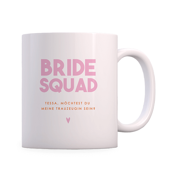 Trauzeugin fragen Geschenk Tasse Bride Squad