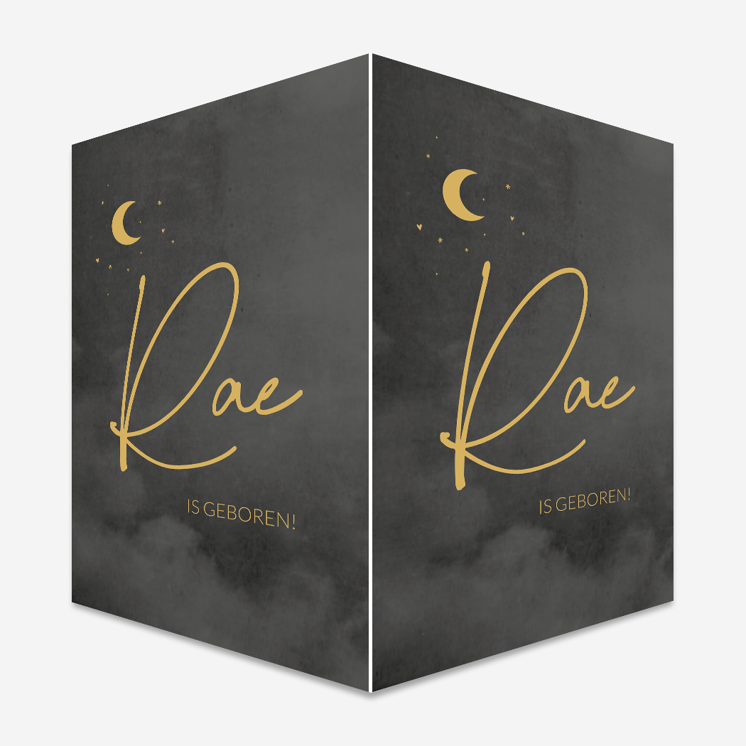 Raambord zwart maan goudkleur