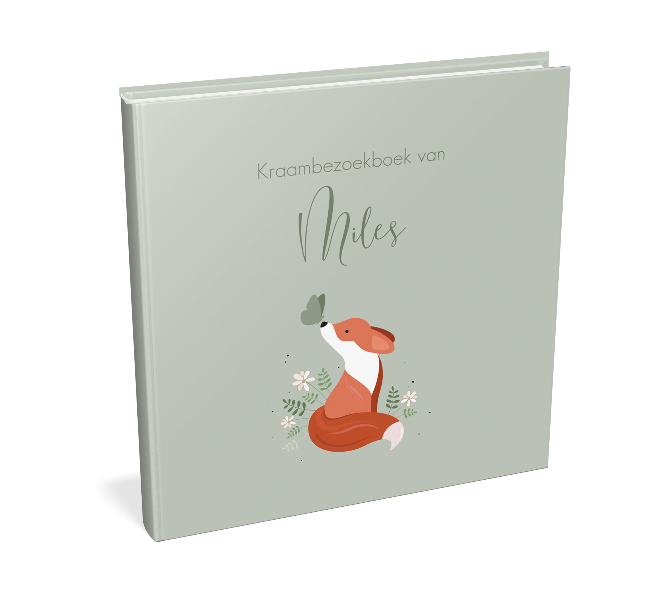 Kraambezoekboek met vosje en vlinder