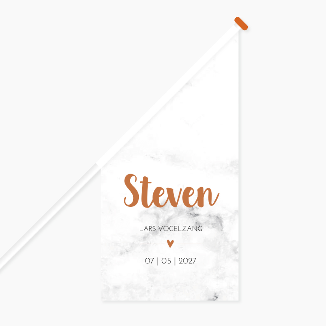 Vlag L Marmer roestbruin Jongen