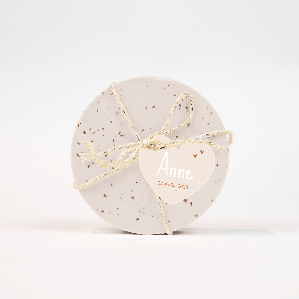 Étiquette en forme de cœur en rose pastel 16 pièces