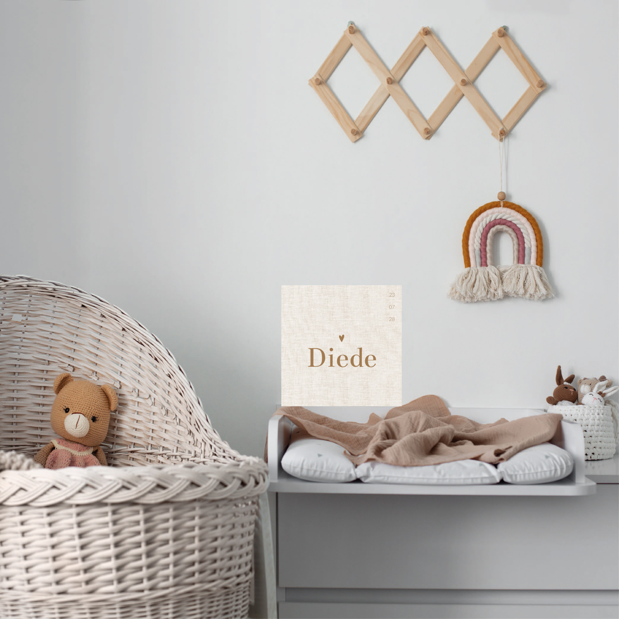 Tegeltje linnen look