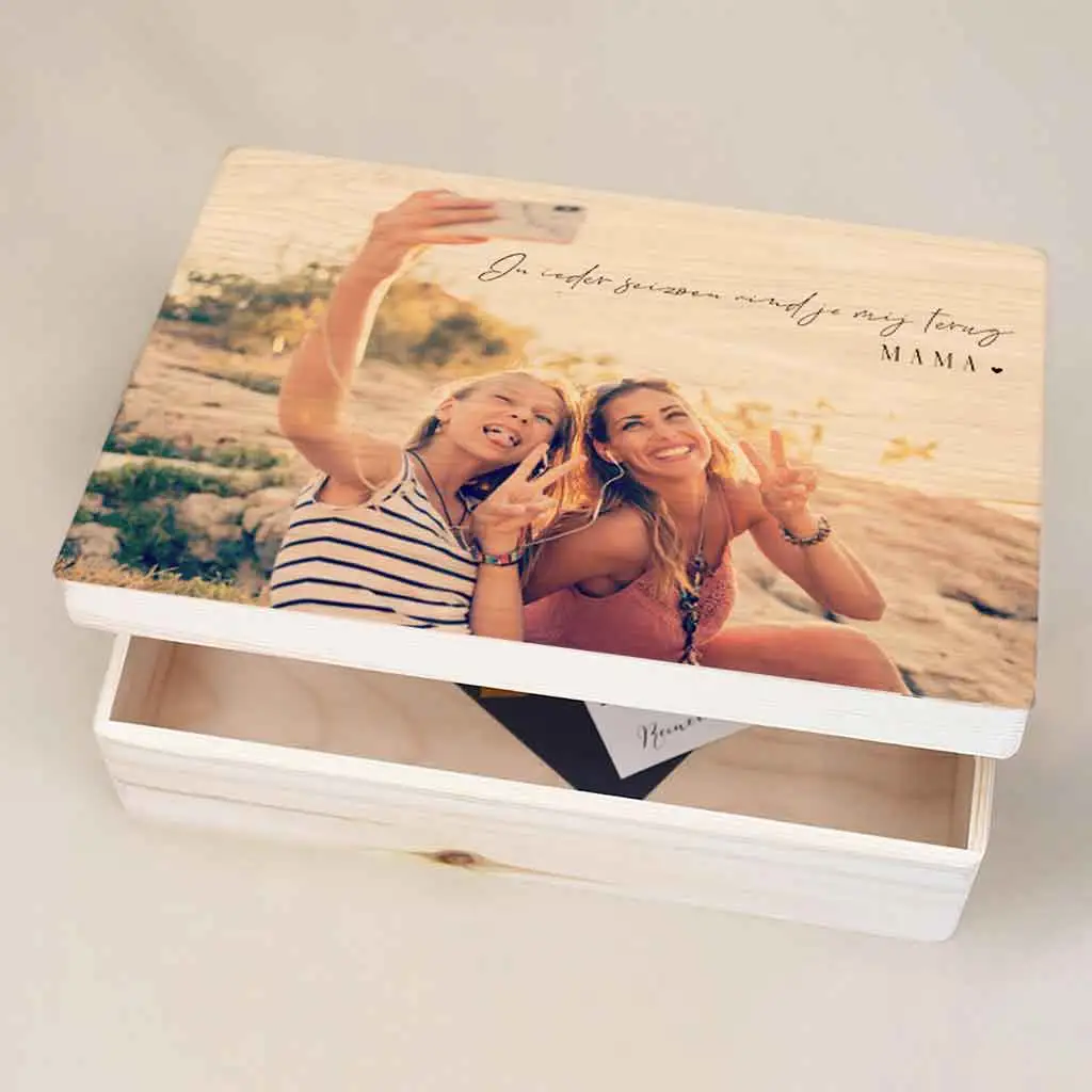 Memorybox met foto - herinneringen van mama voor haar kind
