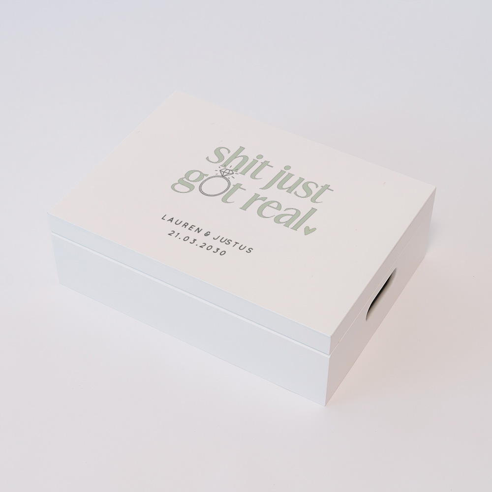 Memorybox huwelijk met quote