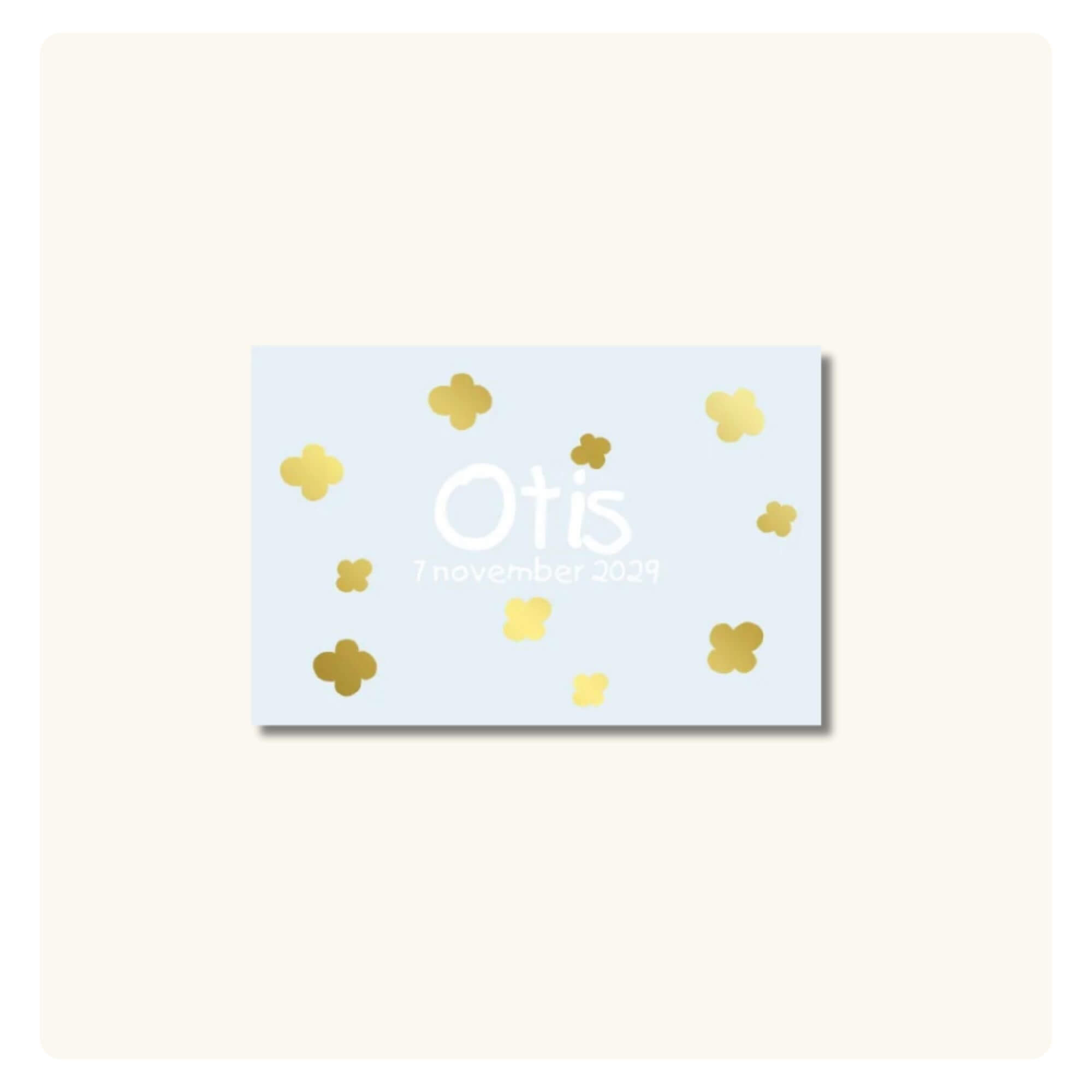 Geboortekaartje | Wolken Goud
