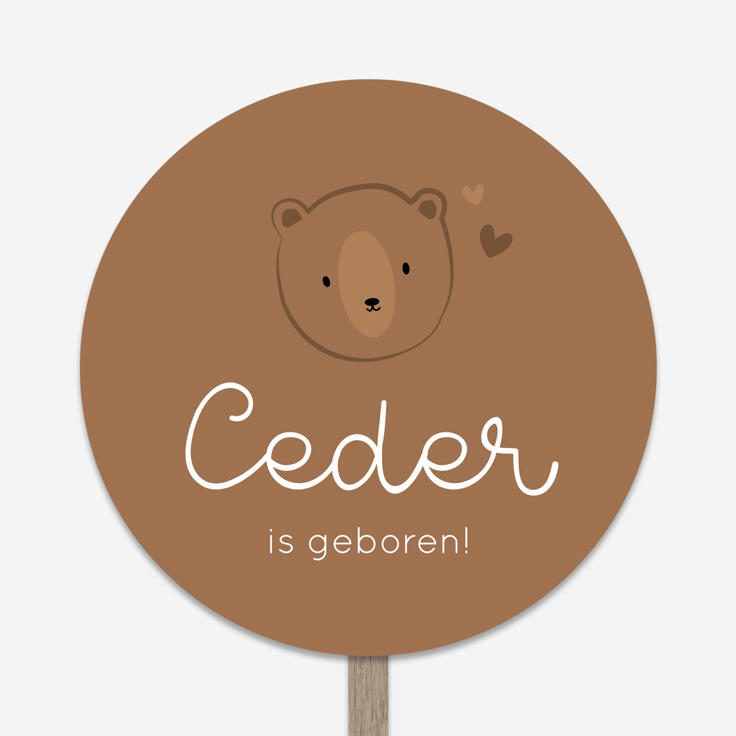 Tuinbord Trendy Beertje Bruin Stoer
