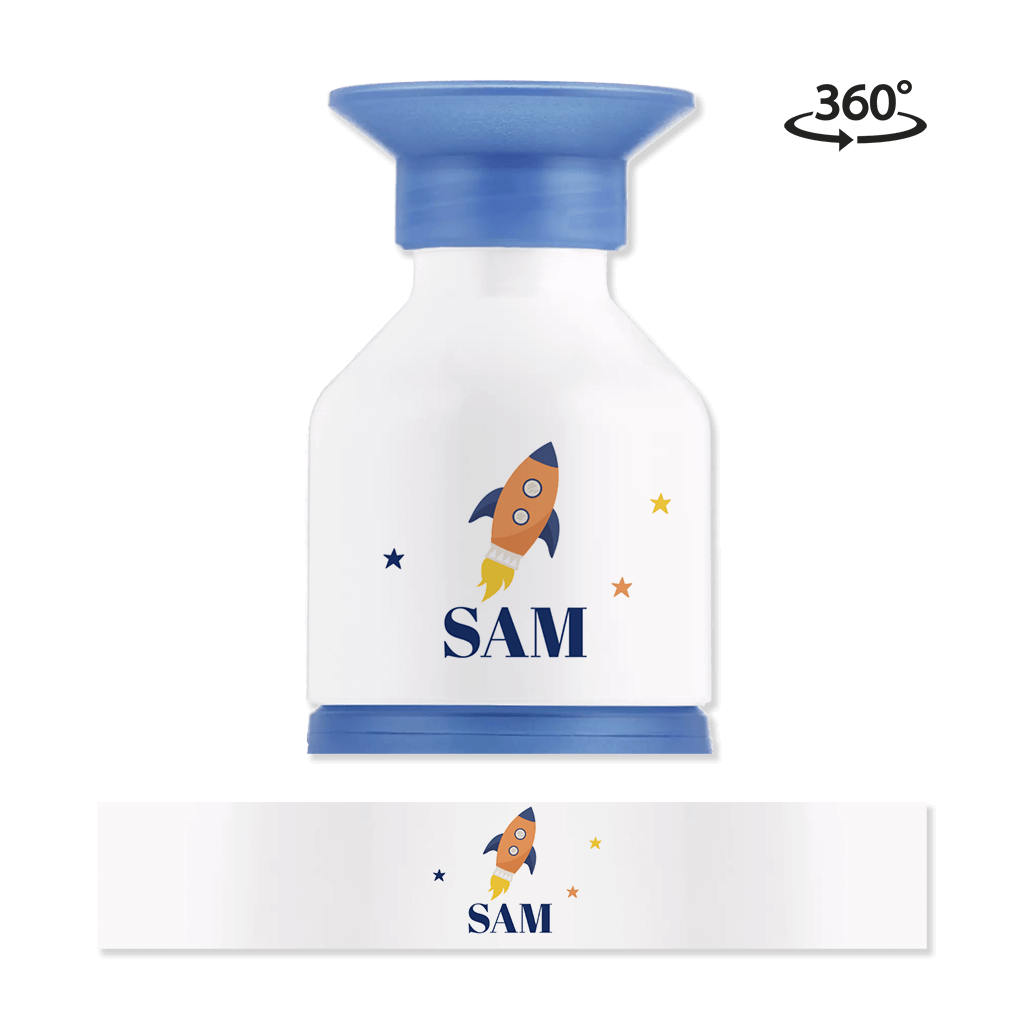 Dopper drinkfles met raket en naam