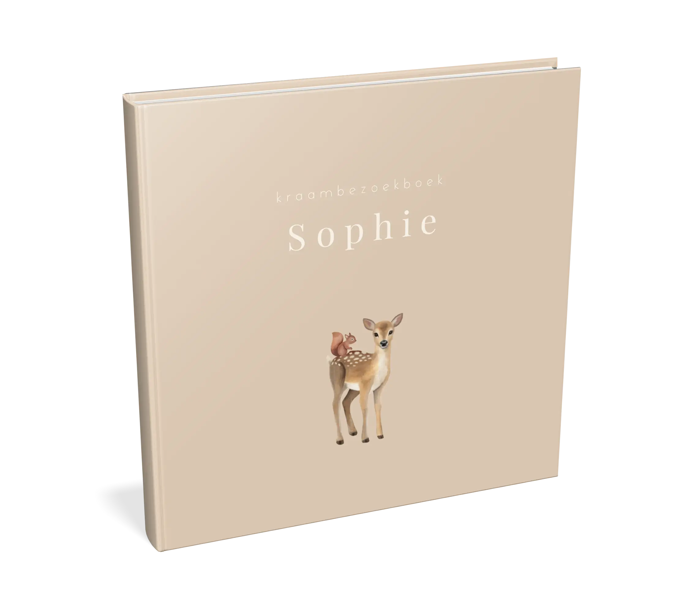 Mooi kraambezoekboek met hert en eekhoorn