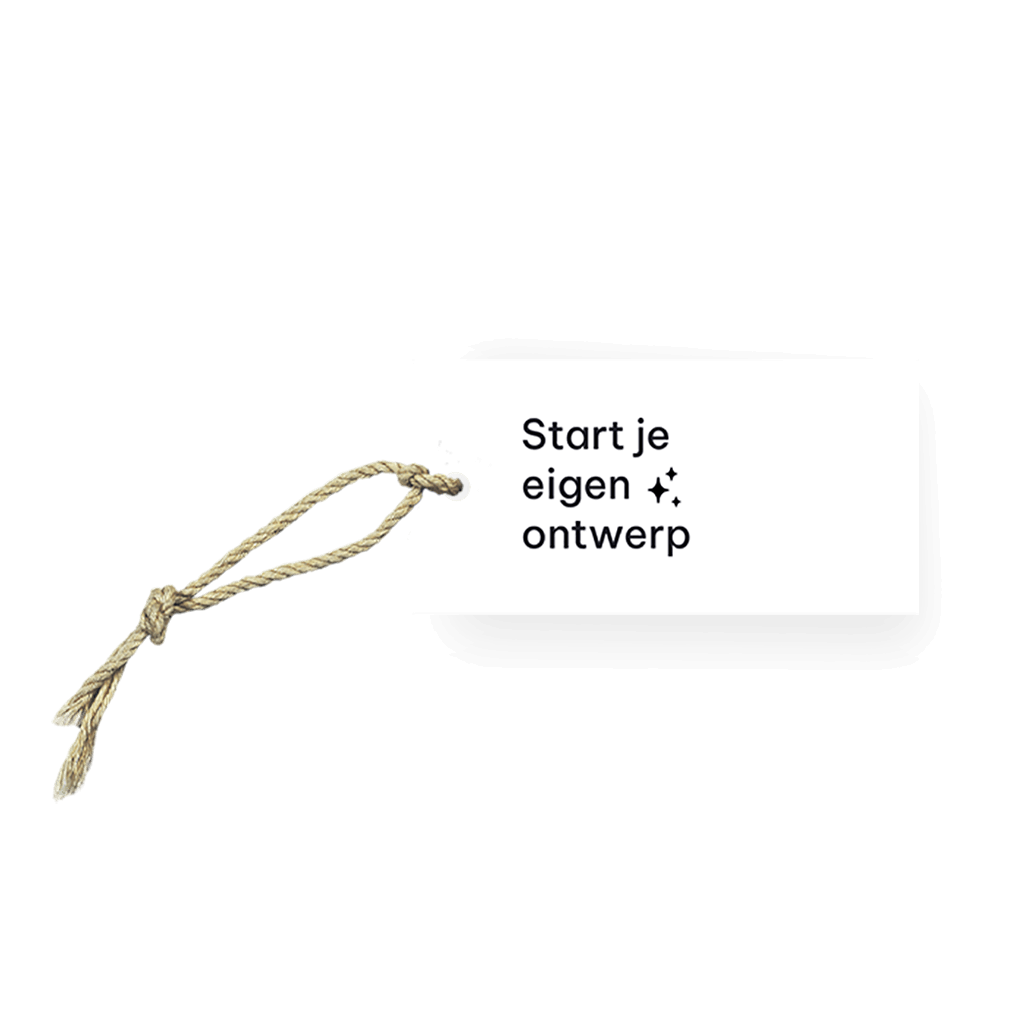 Doopsuiker label liggend zelf maken