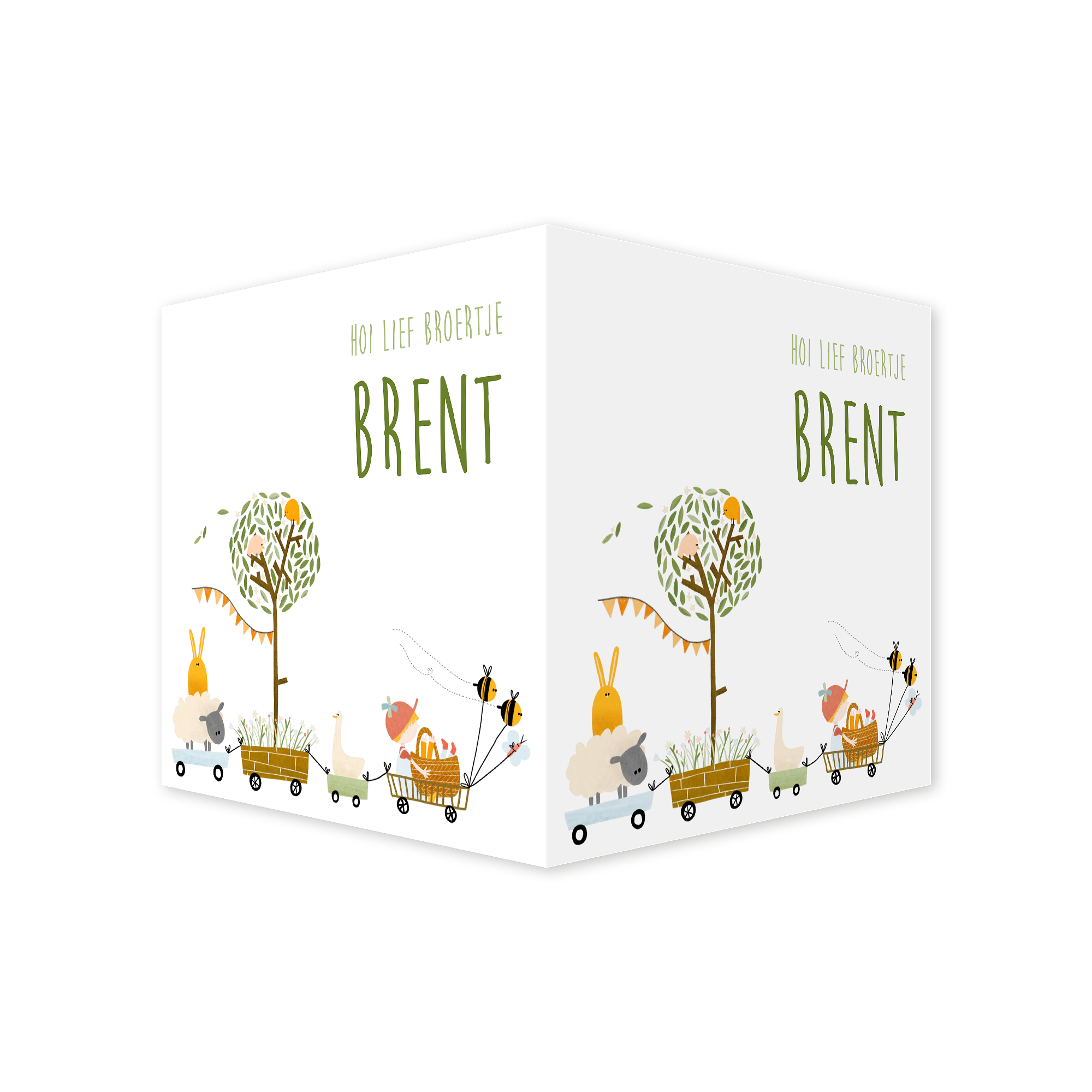 Raambord lente dieren treintje grote broer