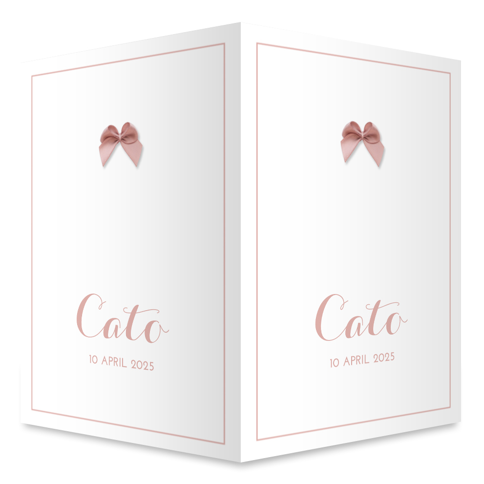 Geboortebord meisje klassiek strikje