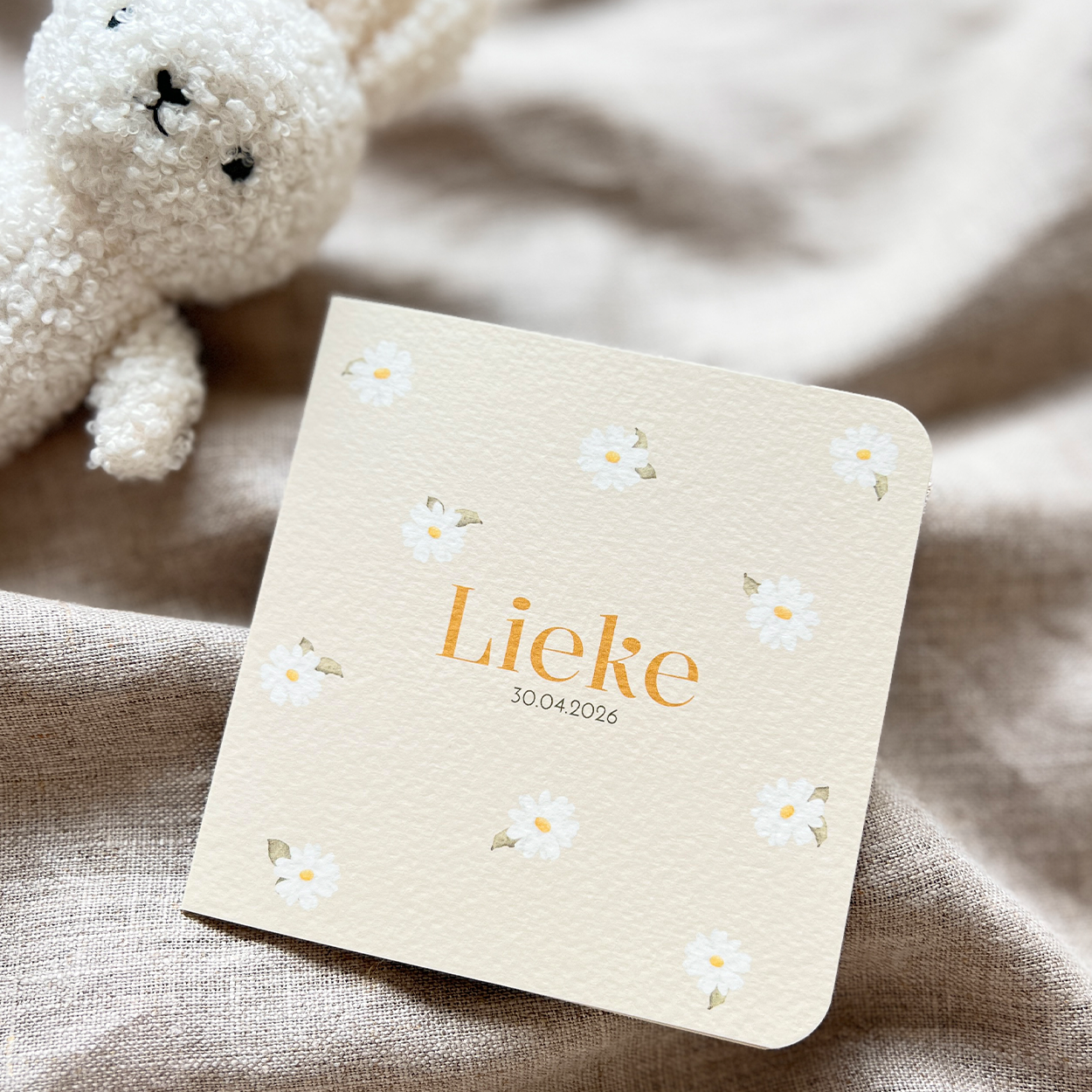 Geboortekaartje Meisje Bloemen Madeliefjes Lente Zomer