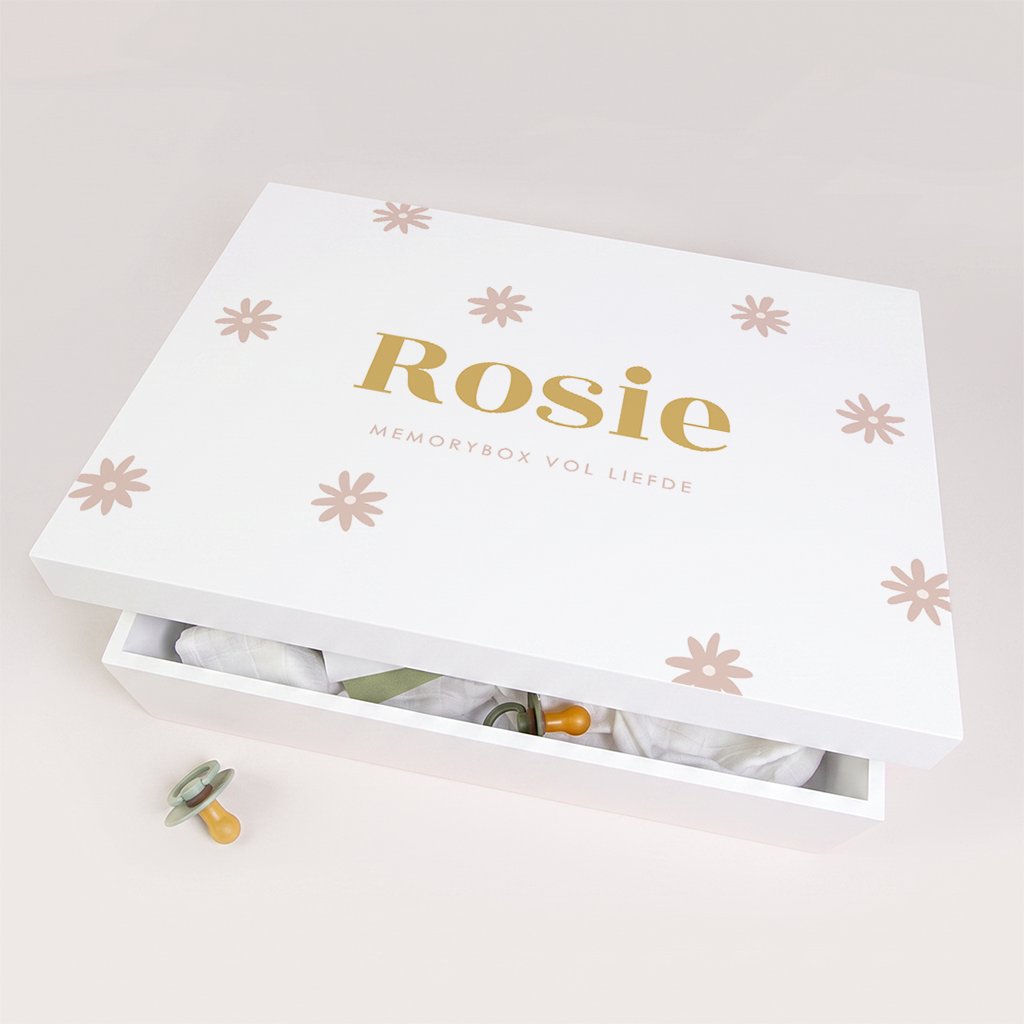 Memorybox met bloemenpatroon