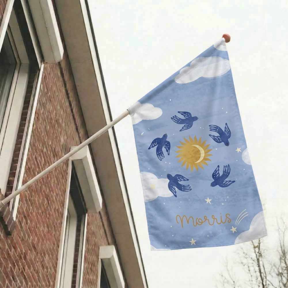 Geboortevlag jongen vogels zon