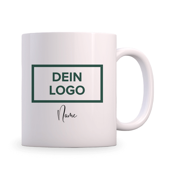 Personalisierbare Tasse mit Logo und Name