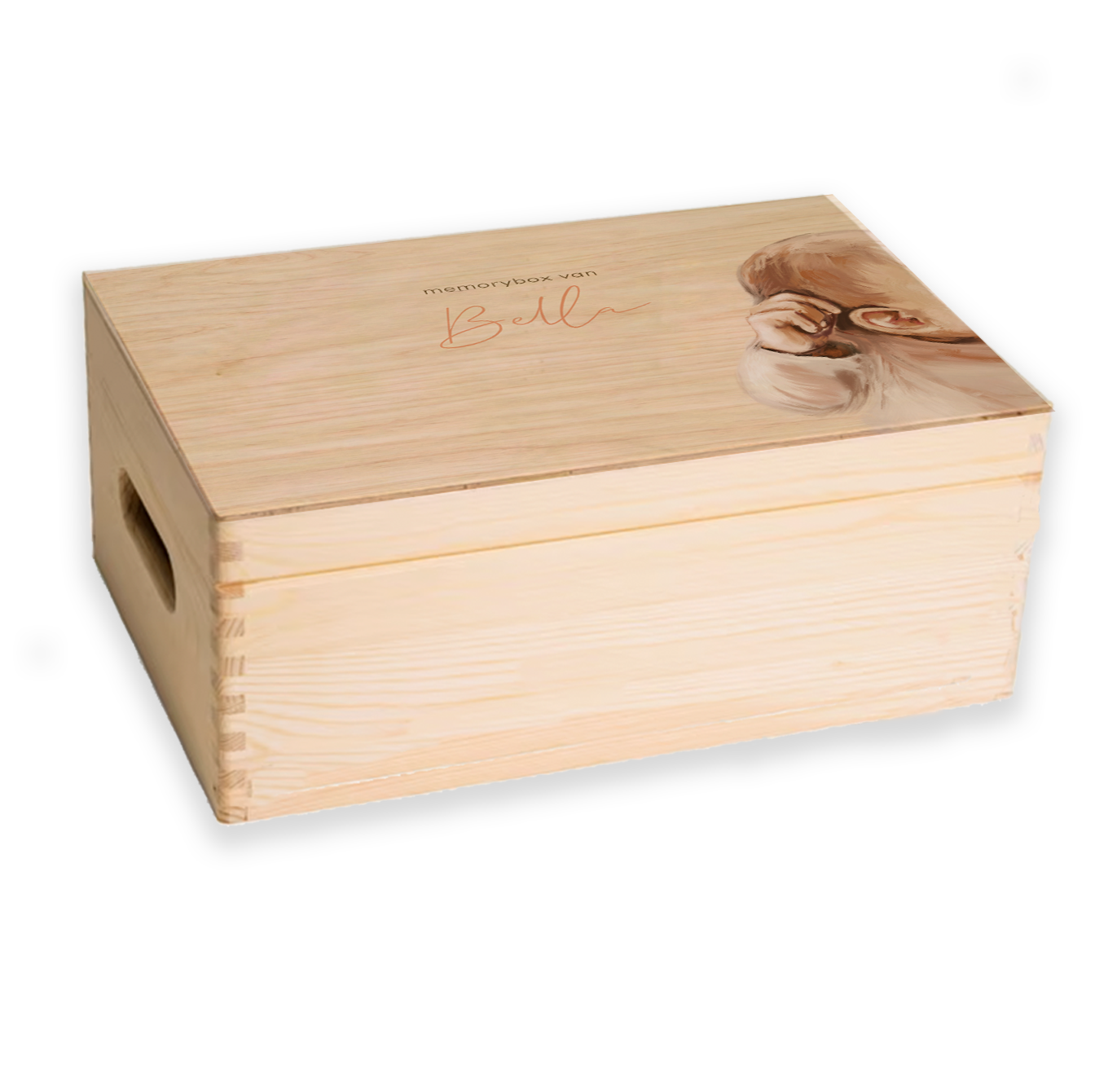 Memorybox meisje baby olieverf