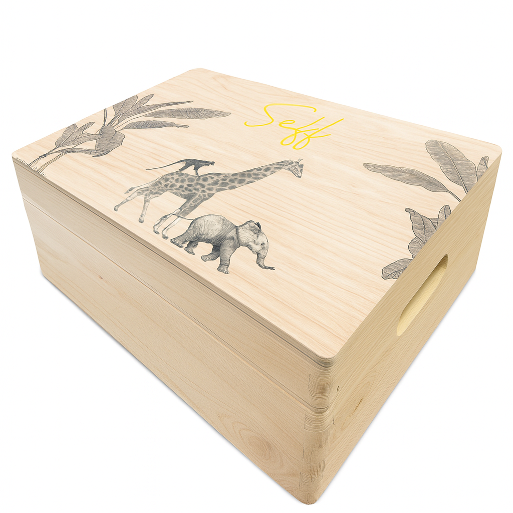 Luxe Bewaardoos voor een kindje in Jungle Thema
