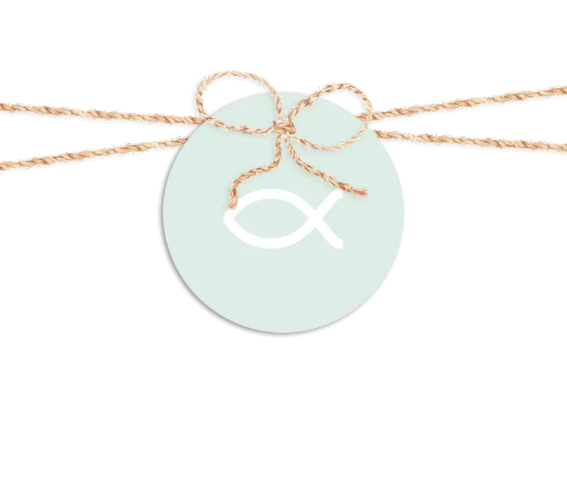 Kirchenheftanhänger rund 40mm ø - 16 Stück