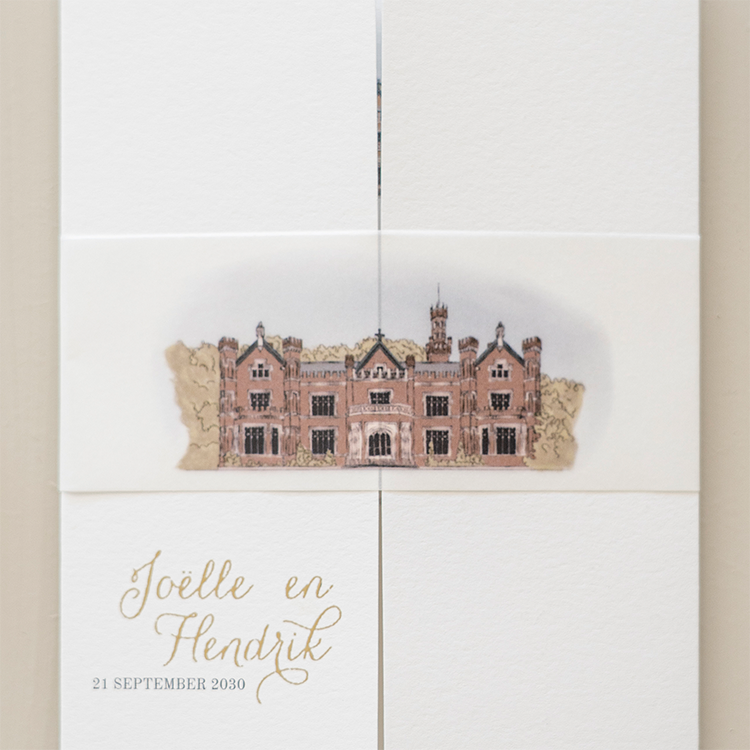 Wikkel met trouwlocatie