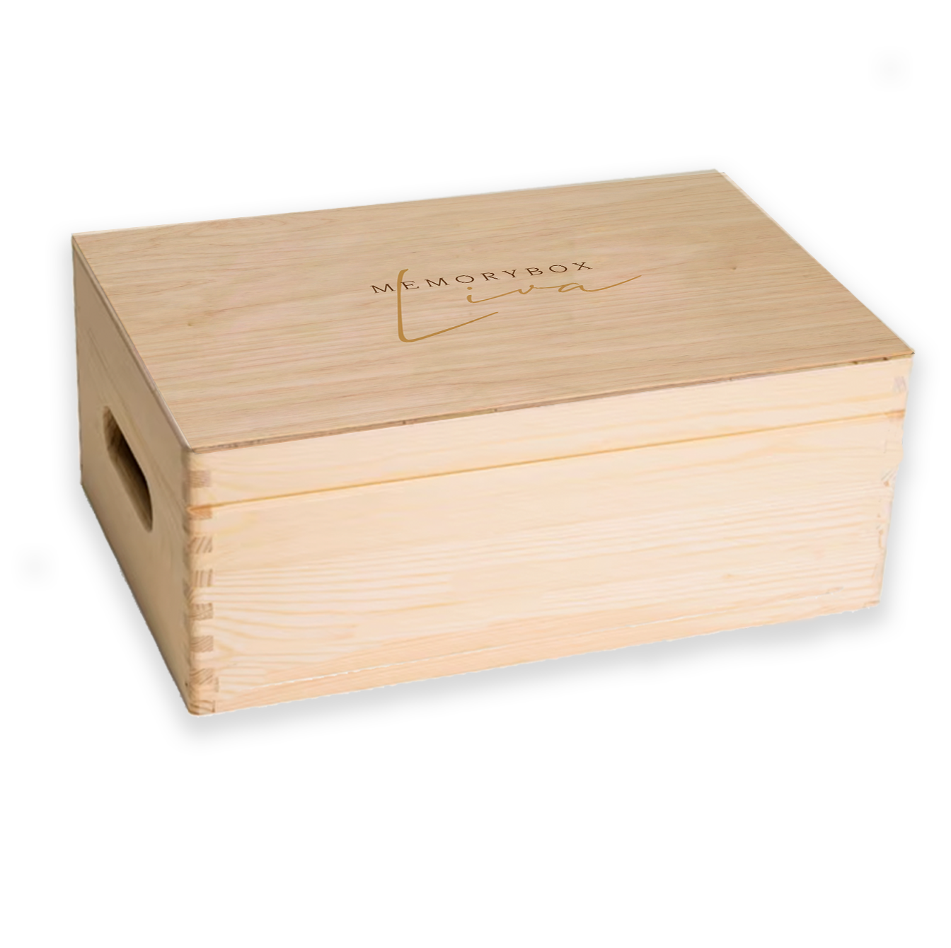 Memorybox geboorte minimalistisch geel