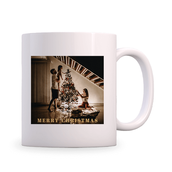Personalisierbare Tasse mit Weihnachtsfoto