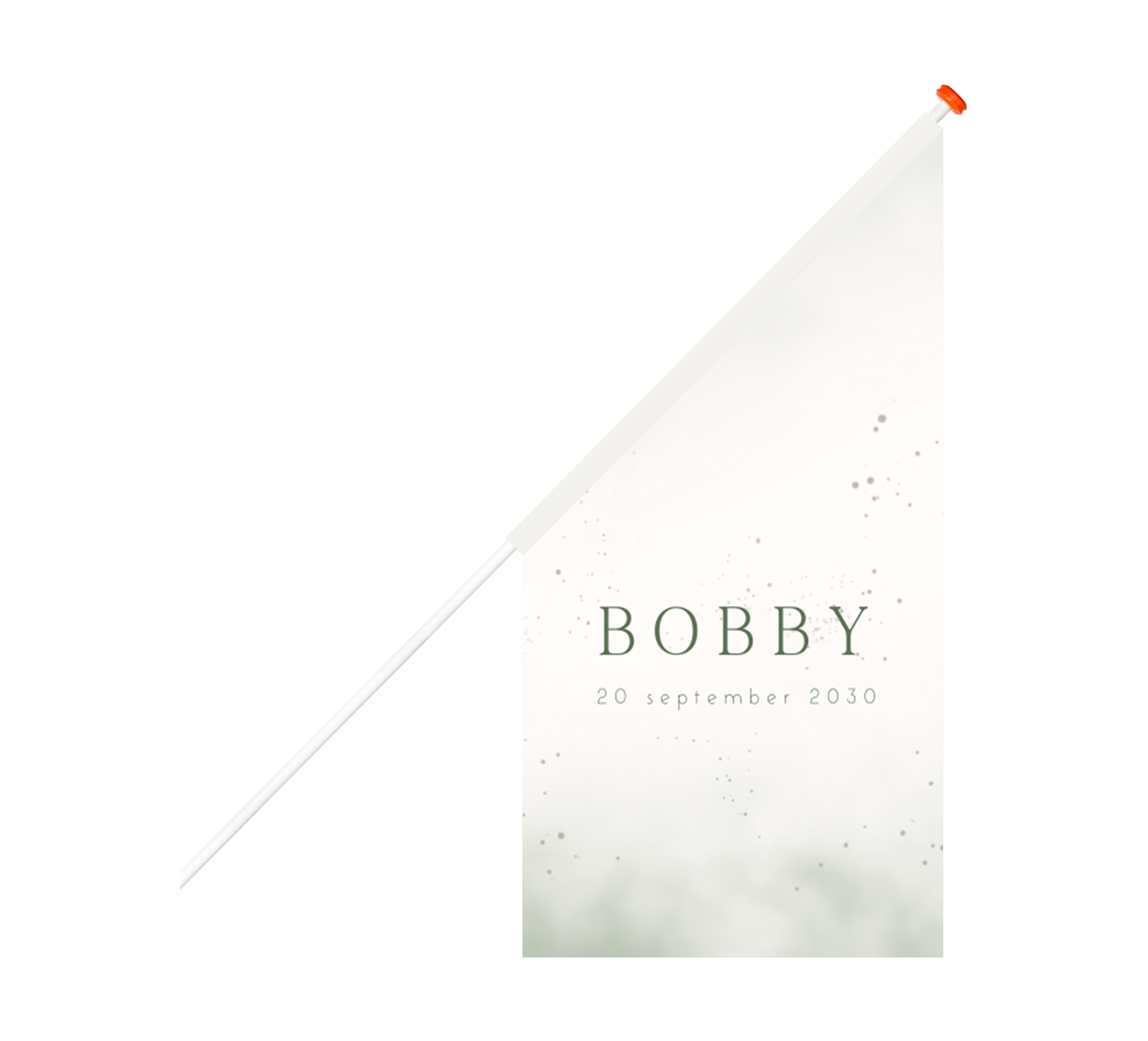 Geboortevlag groene watercolour en spetters