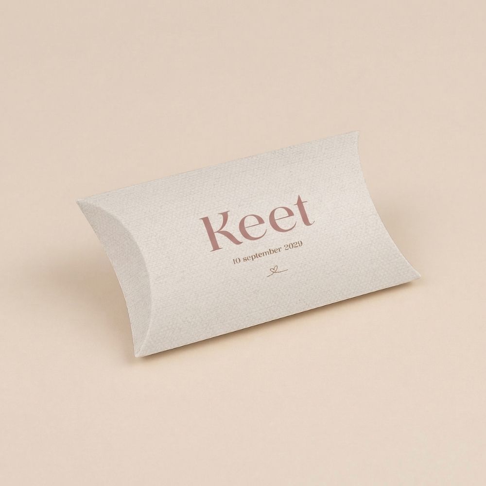 Doopsuiker gondeldoosje linnen look meisje