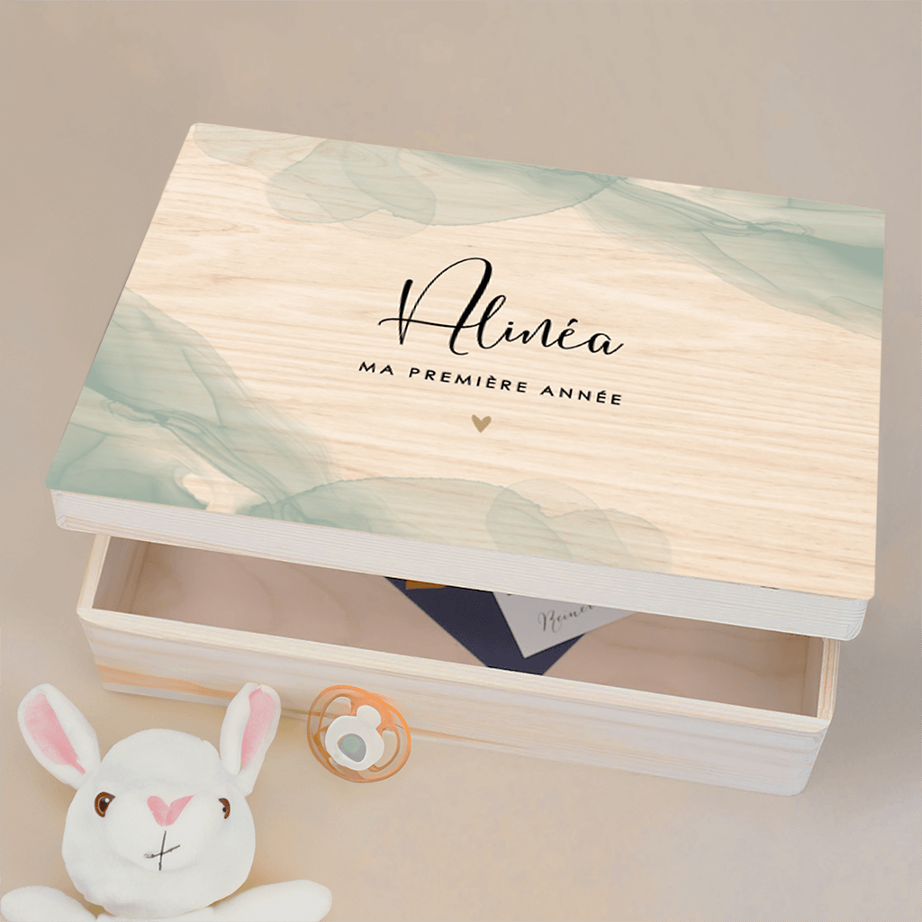 Boîte à souvenirs avec aspect voile à l'aquarelle