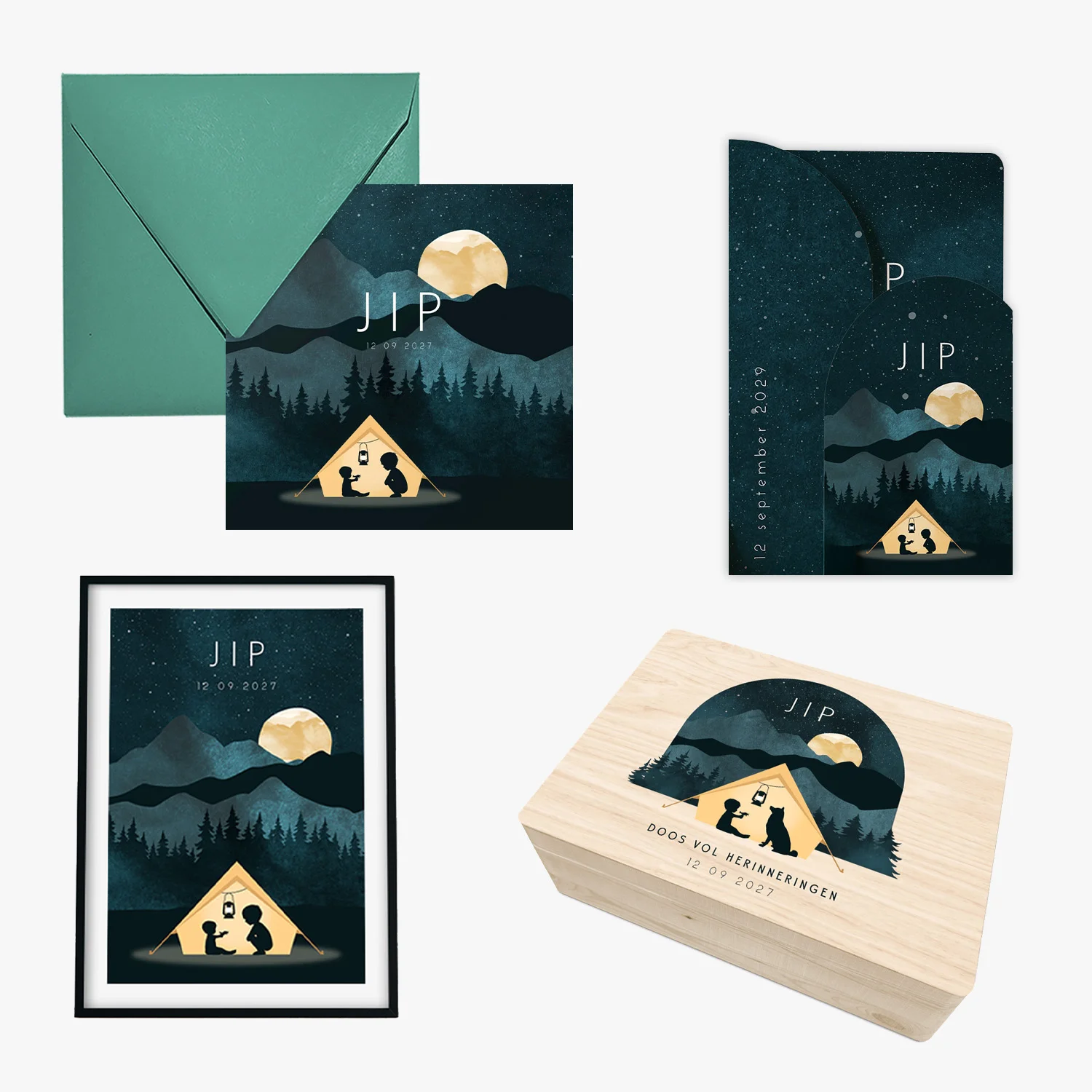 doorlink geboortekaartjes set little wanderer