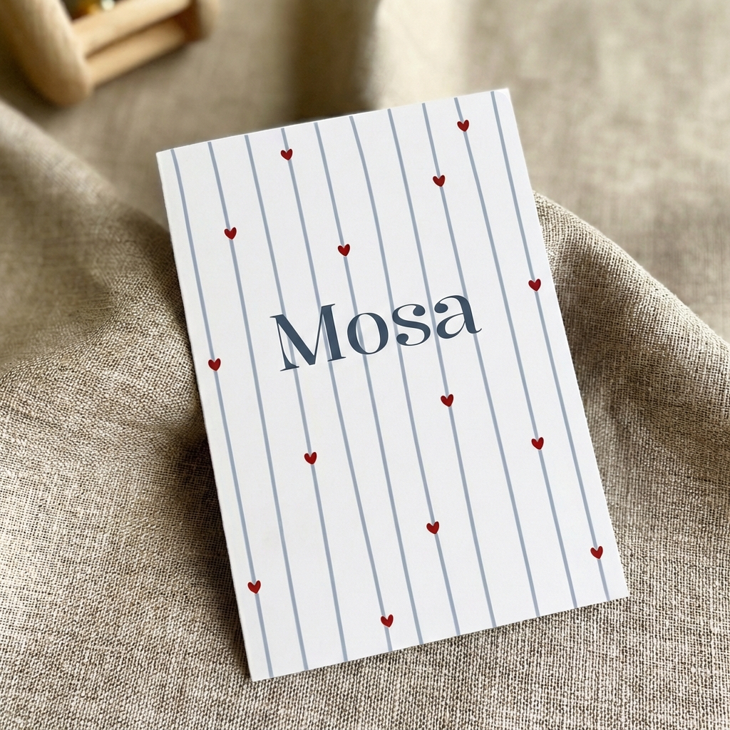 Geboortekaartje Jongen Lijnen Hartjes