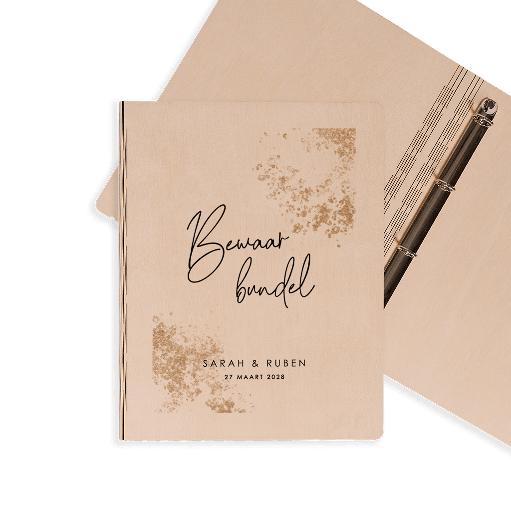 Bewaarbundel met accordeon rug en gouden details