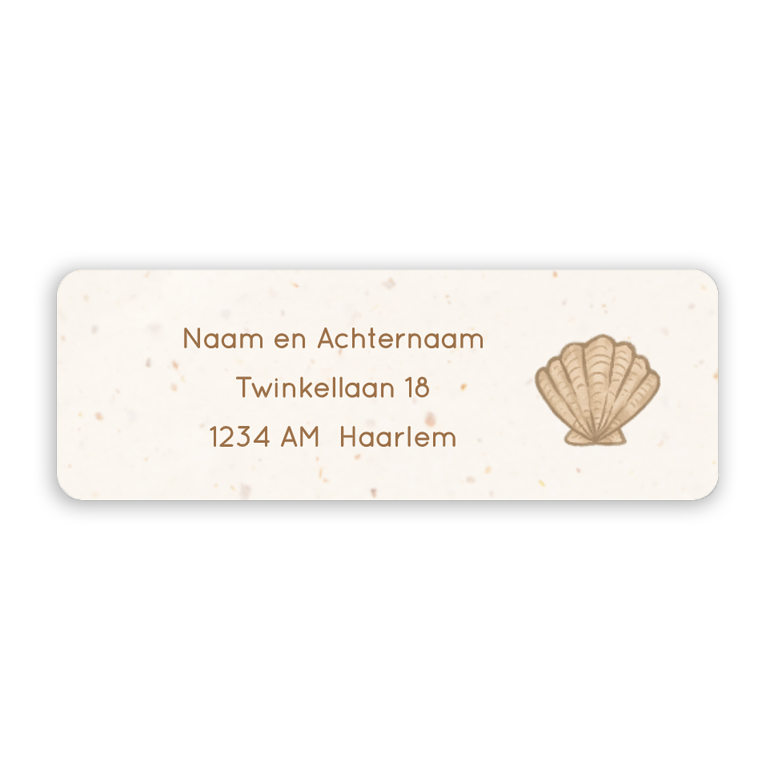 Adresstickers schelpje