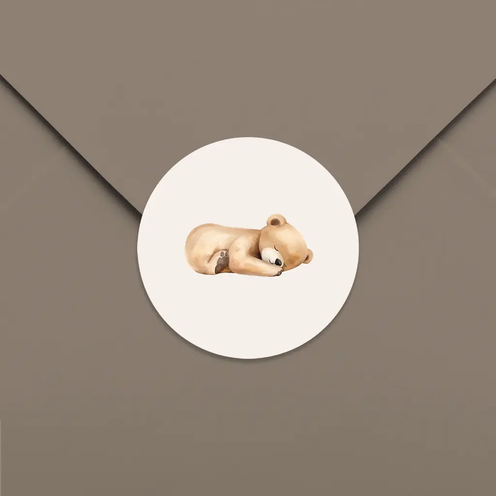 Sluitzegel slapend beertje - per 25 stuks