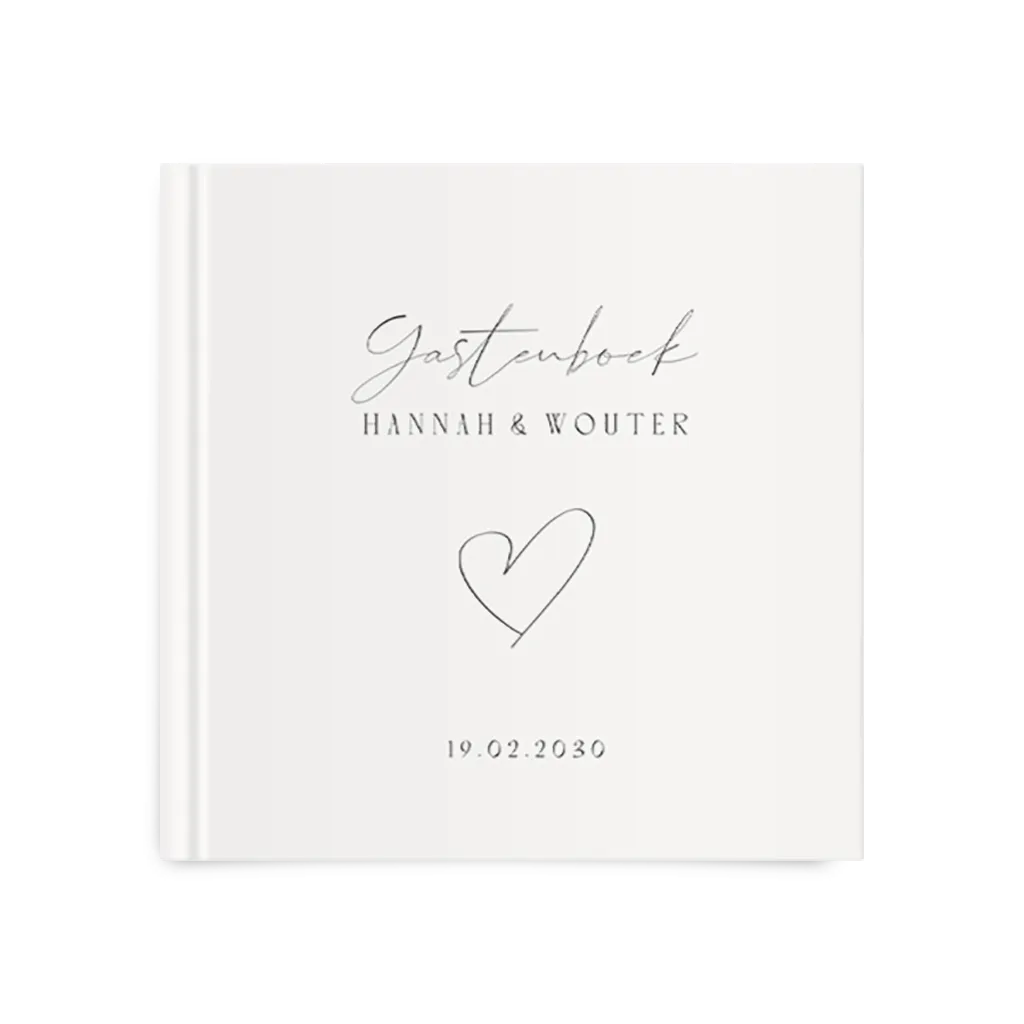 Gastenboek winter bruiloft klassieke stijl