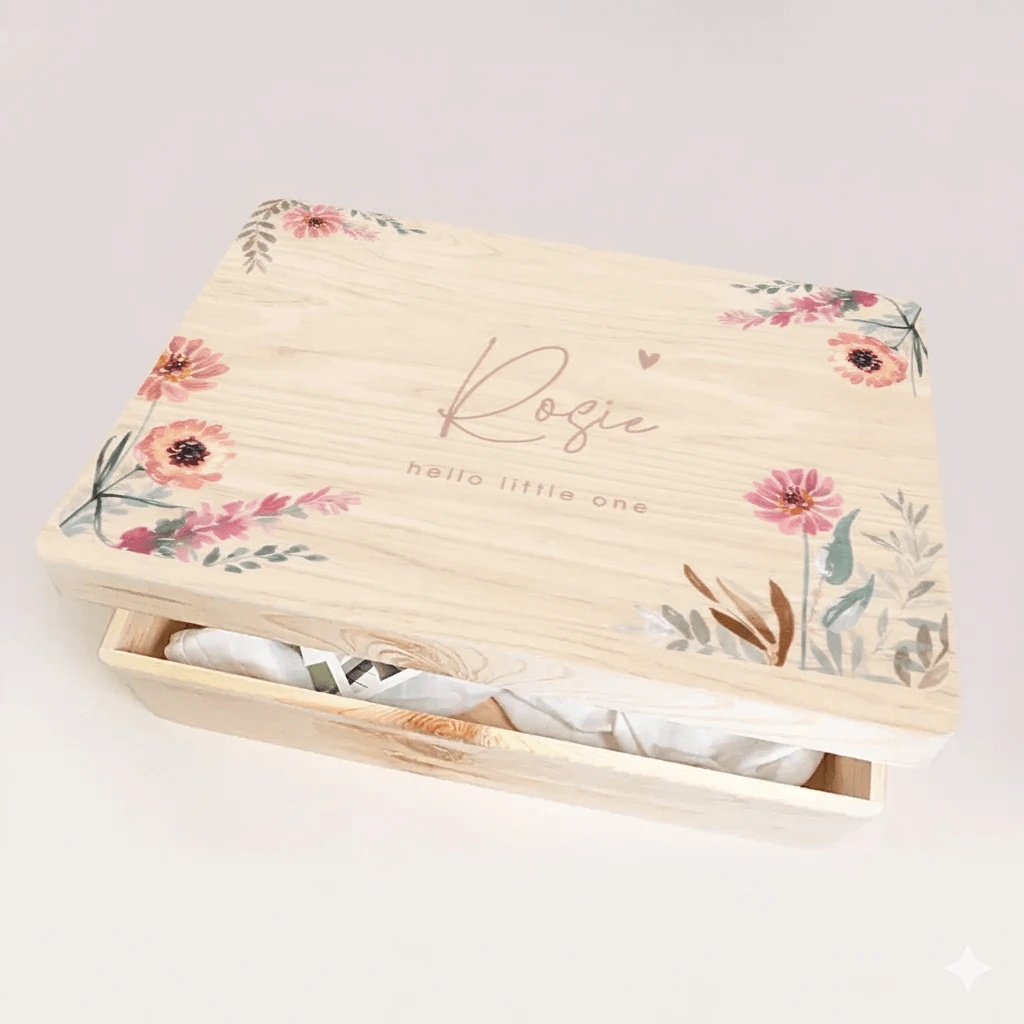 Memorybox met veldbloemen