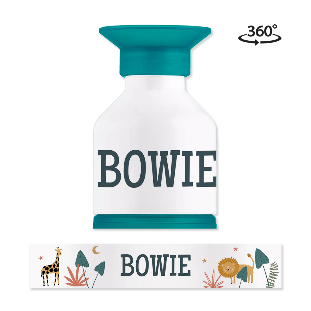 Dopper drinkfles met naam en vrolijke leeuw