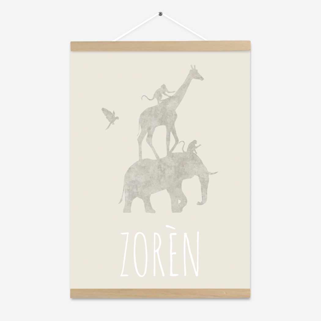 Poster Dieren Beige Neutraal Crème